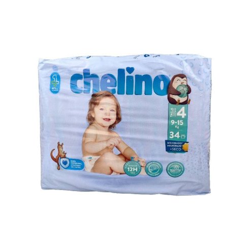 PAÑAL CHELINO LOVE T/4 9-15 KG 34 UDS