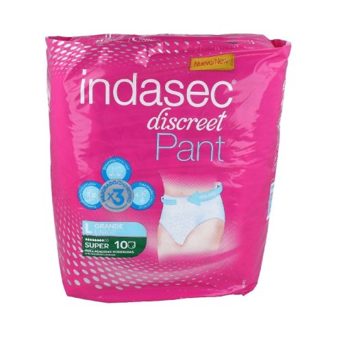 INDASEC PANT SUPER T/GRANDE 10 UNIDADES