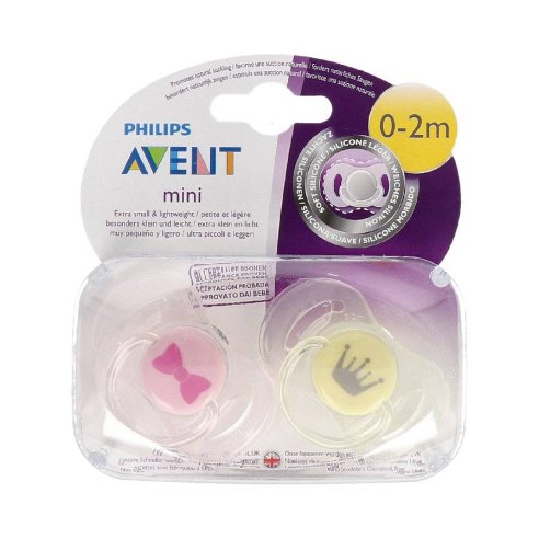 CHUPETE MINI SILICONA PHILIPS AVENT 0 - 2M NIÑA