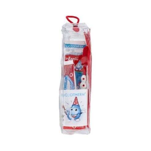 BUCCOTHERM KIT INFANTIL 2-6 AÑOS GEL DENTRIFICO  CEPILLO  VASITO ENJUAGUE 50 ML