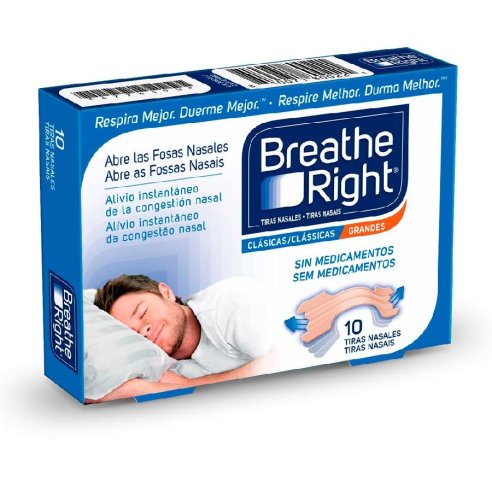 BREATHE RIGHT TIRA NASAL GRANDE 10 UND.