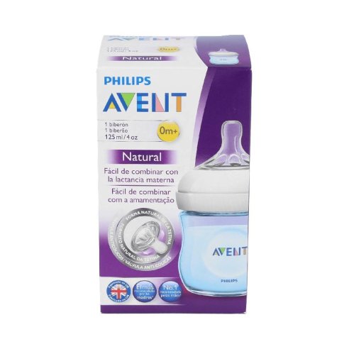 BIBERON PP NATURAL PHILIPS AVENT 125 ML AZUL