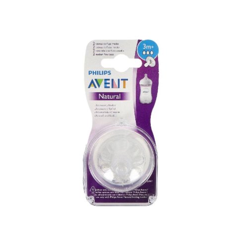 AVENT 2 TETINAS NATURAL 3 AGUJEROS