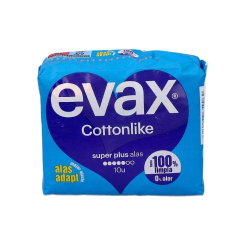 COMPRESAS HIGIENICAS FEMENINAS EVAX COTTONLIKE SUPERPLUS 10 COMPRESAS