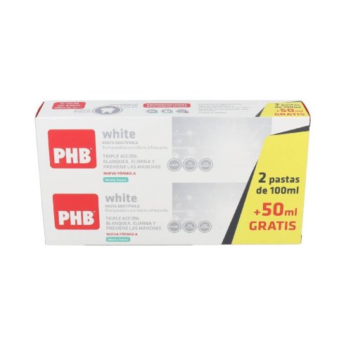 PHB WHITE DUPLO PASTA DENTIFRICA  125 ML 2 TUBOS