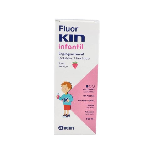 FLUORKIN INFANTIL ENJUAGUE FRESA 500 ML