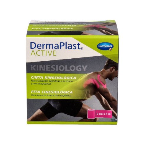 CINTA KINESIOLOGICA DERMAPLAST ACTIVE COLOR ROSA 5 CM X 5 M 1 U