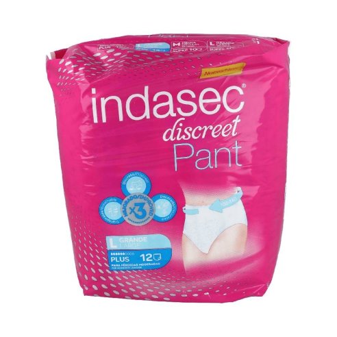 INDASEC PANT PLUS T/GRANDE 12 UNIDADES