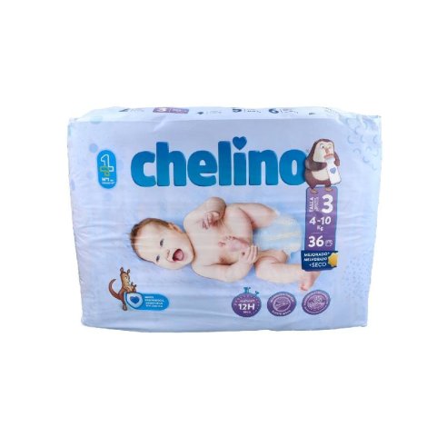 PAÑAL CHELINO LOVE T/3 4-10 KG 36 UDS