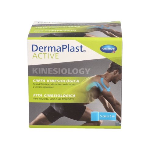 CINTA KINESIOLOGICA DERMAPLAST ACTIVE COLOR AZUL 5 CM X 5 M 1 U