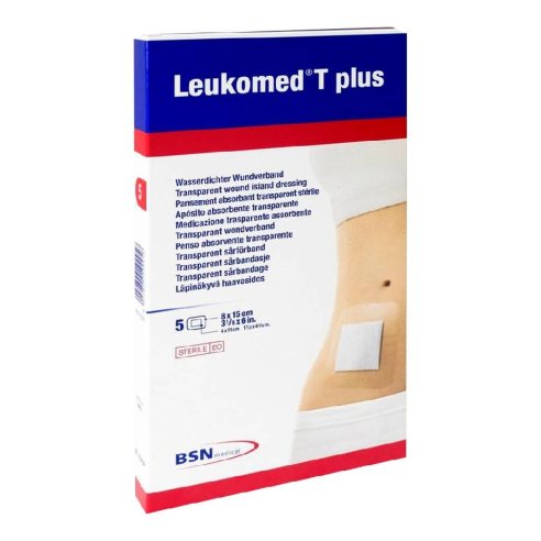 LEUKOMED T PLUS APOSITO ESTERIL ADH 8 X 15 CM 5 APOSITOS