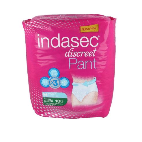 INDASEC PANT SUPER T/MEDIA 10 UNIDADES