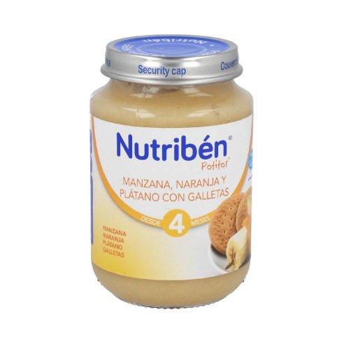 NUTRIBEN JUNIOR MANZANA/NARANJA/PLATANO/GALLETA  200GR