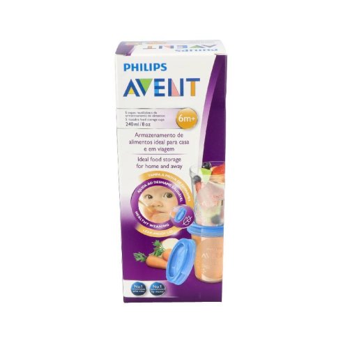 RECIPIENTES VIA COMIDA BEBE PHILIPS AVENT 5 VASOS