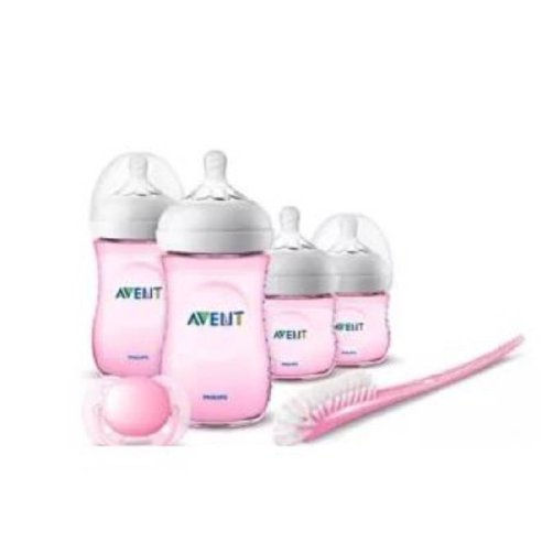 SET DE LACTANCIA NATURAL ROSA AVENT PHILIPS CHUPETE Y ESCOBILLA