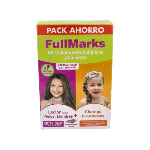 FULLMARKS ANTIPIOJOS Y LIENDRES CHAMPU  LOCION PEDICULICIDA KIT 100150 ML