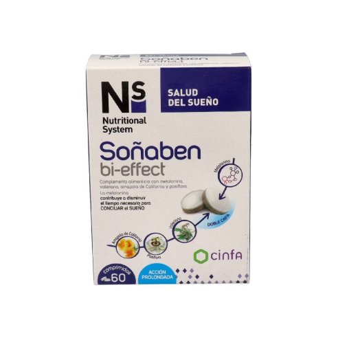 NS SOÑABEN BI-EFFECT 1,85 MG MELATONINA  60 COMP