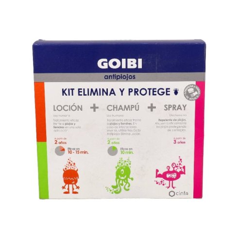 GOIBI ANTIPIOJOS ELIMINA CHAMPU  LOCION  SPRAY  KIT