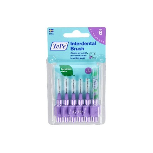 TEPE INTERDENTAL 1,1 MM MORADO 6 UDS