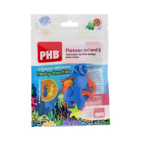 PHB FLOSSER INFANTIL HILO DENTAL CON APLICADOR 16 U