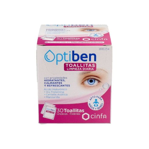 OPTIBEN TOALLITAS OCULARES 30 UDS