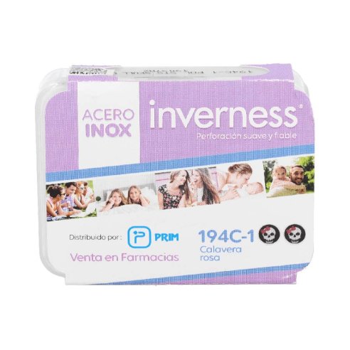 INVERNESS PENDIENTE ACERO INOXIDABLE  194-1C CALAVERA ROSA