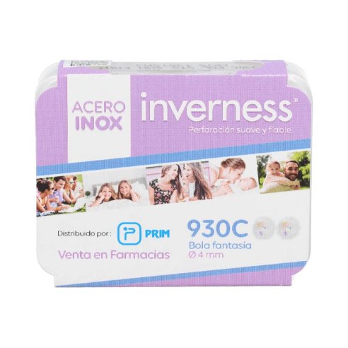 INVERNESS PENDIENTE ACERO INOXIDABLE  930C BOLA FANTASIA 4 MM