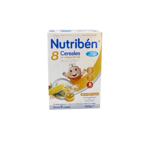 NUTRIBEN 8 CEREALES MIEL C/LECHE 600 GR.