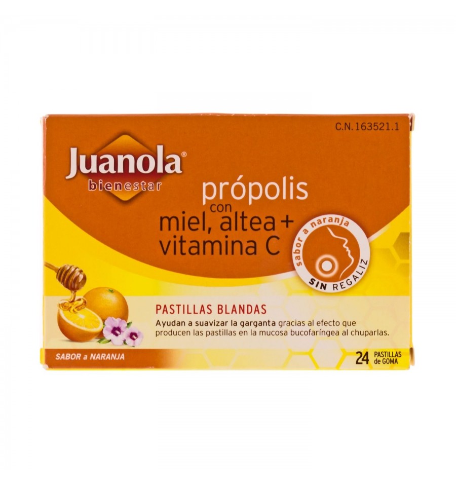Juanola Propolis Hiedra Pastillas Miel Limon 24