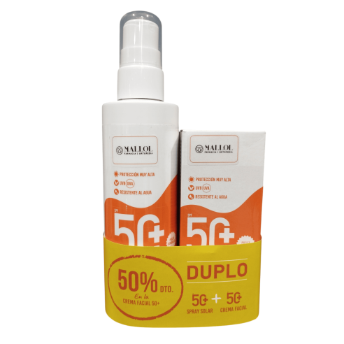 MALLOL PACK SUN SPRAY CORP  CREMA FACIAL 50 50DTO