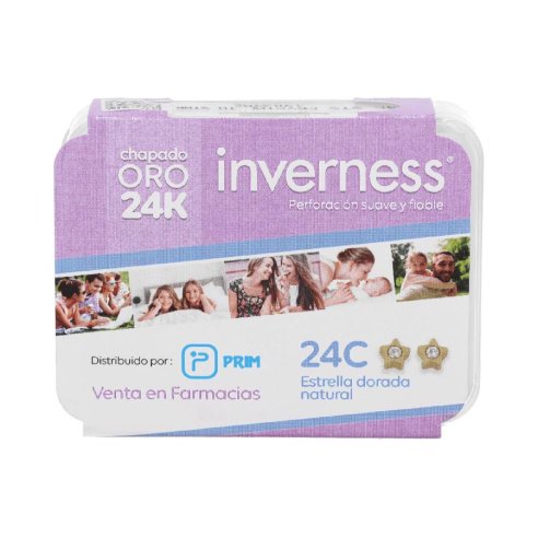 INVERNESS PENDIENTE 24K  24C ESTRELLA DORADA NATURAL