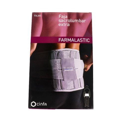 FAJA SACROLUMBAR FARMALASTIC EXTRA GRIS CONTORNO 108 CM T- 3