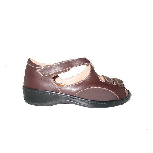 ZAPATO SALUS DOBLE VELCRO LYCRA MARRON 41