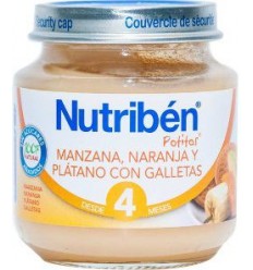 NUTRIBEN BEBE MANZANA/NARANJA/PLATANO/GALLETA 130G