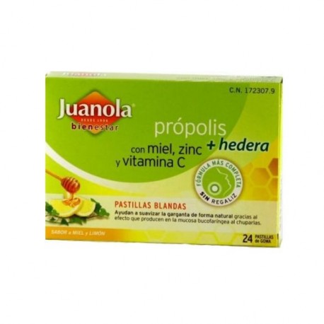 JUANOLA PROPOLIS MIEL-ALTEA 24 PASTILLAS - Farmacia Ortopedia Mallol